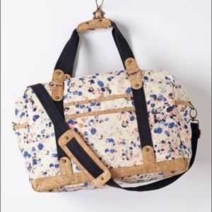 Anthropologie Paint Splatter Duffle